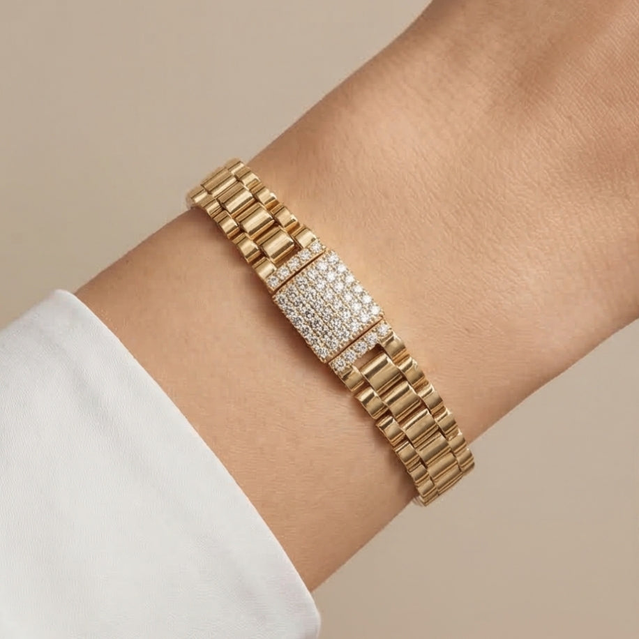 14K GOLD PLATED ROLEX BRACELET - XP022