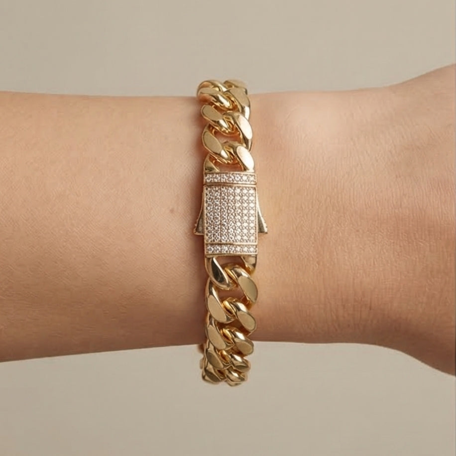14K GOLD PLATED GOURMET BRACELET - XP019