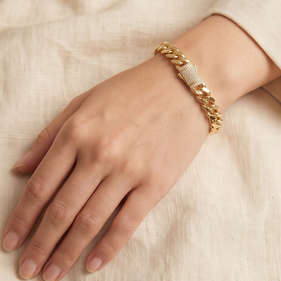 14 KARAT VERGOLDETES GOURMET-ARMBAND - XP078
