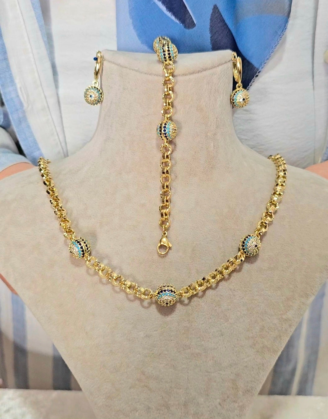 14K Xuping Camgöz Sosyete Set - S09