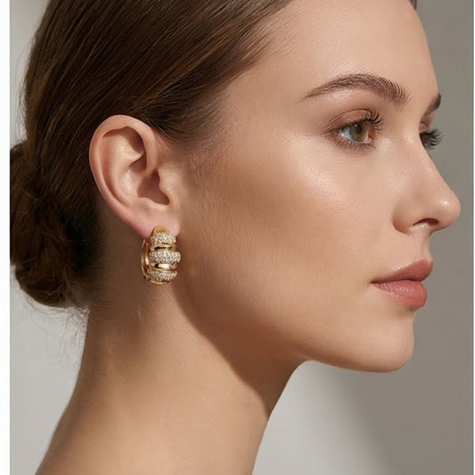 14 Karat vergoldete Ohrringe – KP008