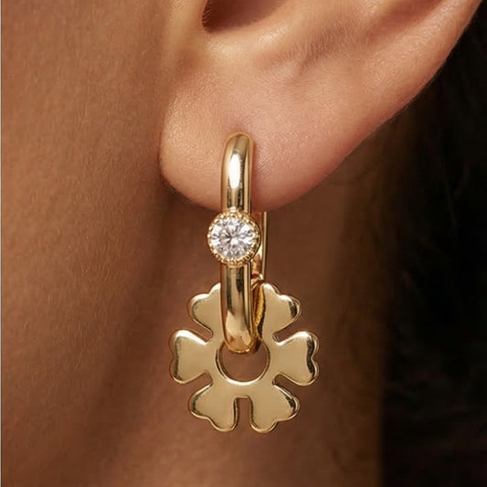 14 KARAT VERGOLDETE OHRRINGE