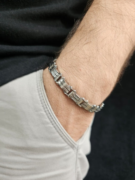 WENDBARES ARMBAND AUS EDELSTAHL FÜR HERREN