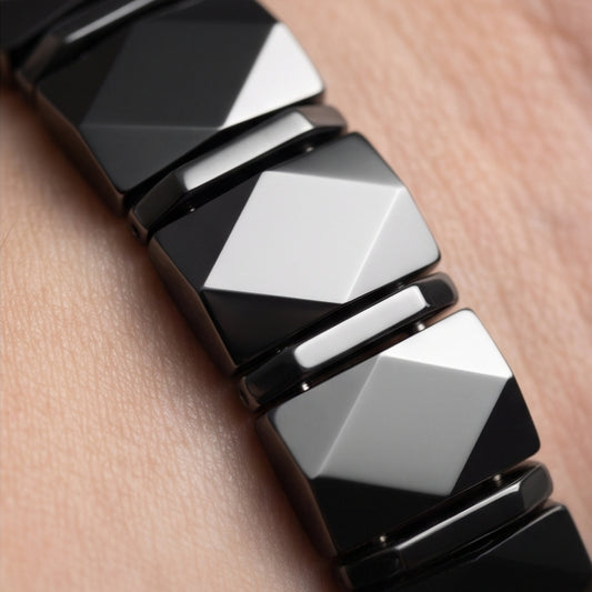Schwarzes Keramik-Herrenarmband