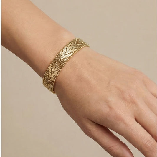 14K GOLD PLATED MESH BRACELET - XP040
