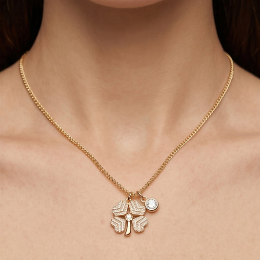 14K Xuping Yonca Kolye - K06
