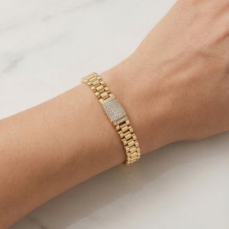 14 AYAR ALTIN KAPLAMA ROLEX KORDON GURMET BİLEKLİK