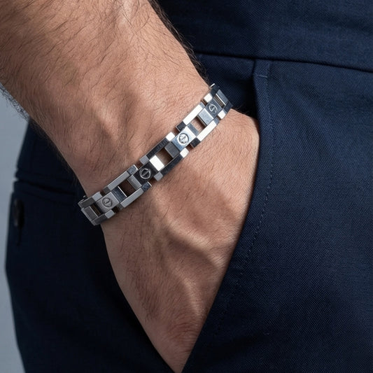 SİLBERNER EDELSTAHL-HERRENARMBAND