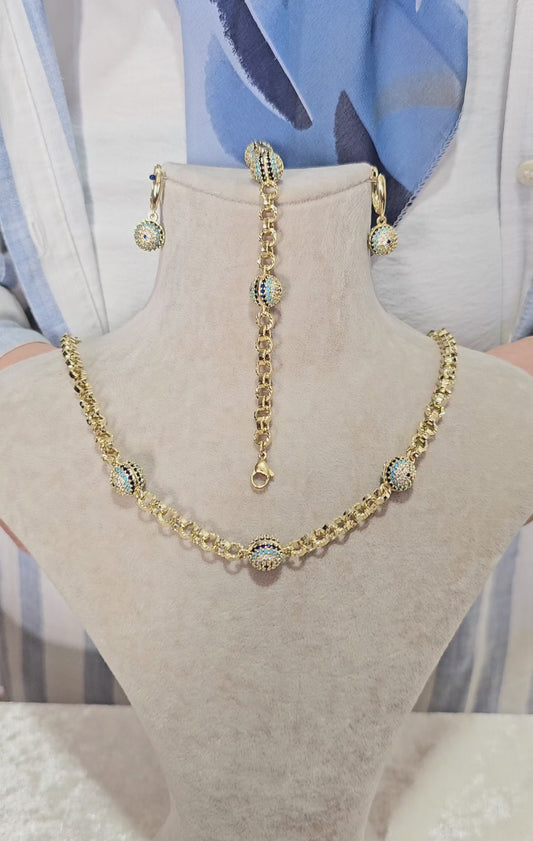 14K Xuping Camgöz Sosyete Set - S09