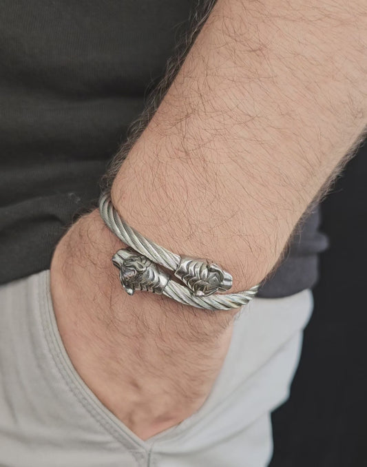 STEEL LION DETAILED MEN'S BRACELET
