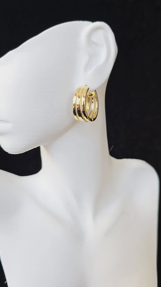 14K GOLD PLATED EARRINGS - KP004