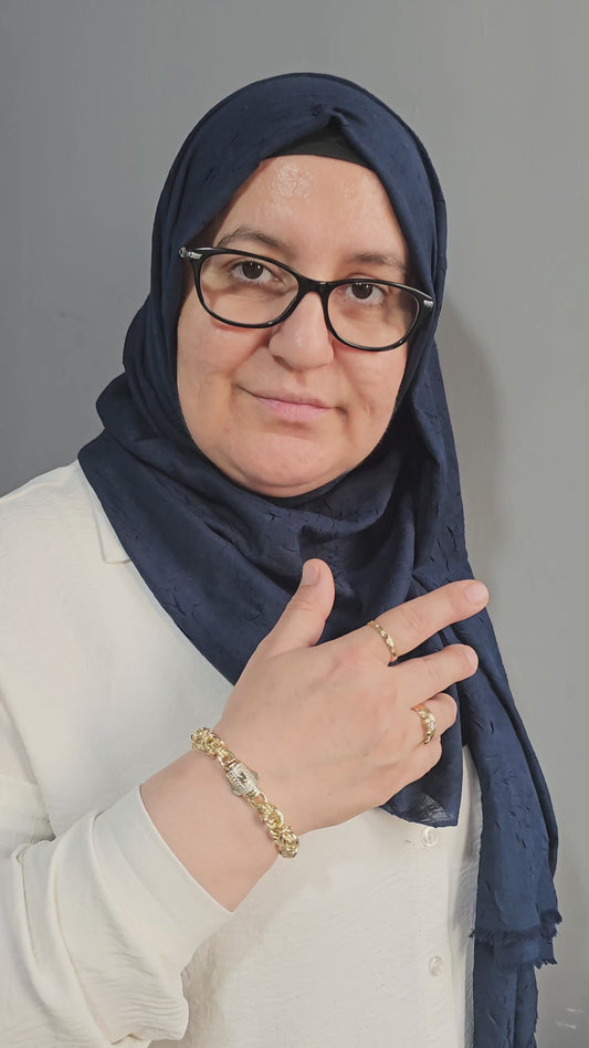 14 AYAR ALTIN KAPLAMA GURMET BİLEKLİK - XP064