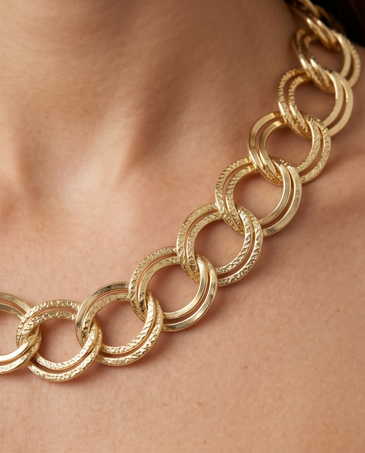 14 Karat vergoldete Milchstraßenkette
