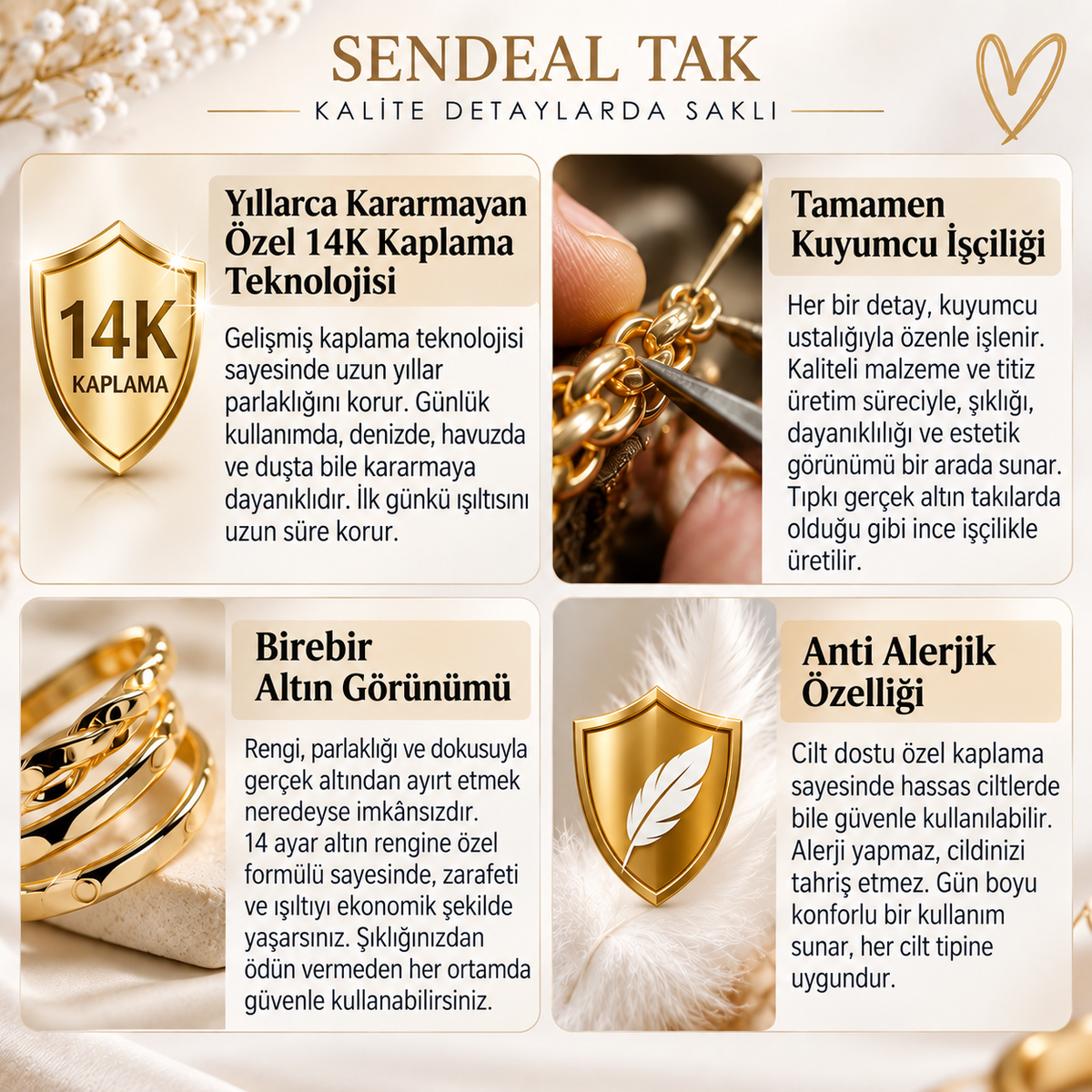 14K GOLD PLATED FIGARO BRACELET - XP032