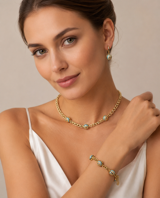 14K Xuping Camgöz Sosyete Set - S09