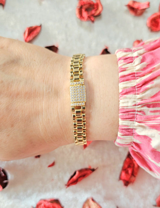 14K GOLD PLATED ROLEX BRACELET - XP022