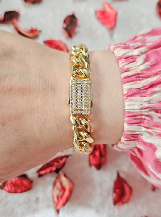 14K GOLD PLATED GOURMET BRACELET - XP019